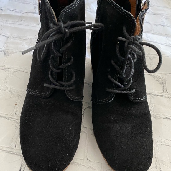 DV by Dolce Vita black wedge booties zipper side sz 8 - Picture 5 of 5